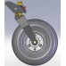 Dual Arm Tail Wheel Assembly 10 Inch Pneumatic 400 Load